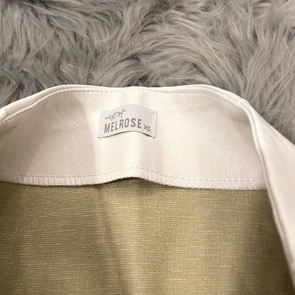 NWOT Leather Pleated Mini - Picture 3 of 5